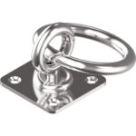Pontet sur platine avec anneau - 15 mm, 4.2 mm, 5 mm, Acier inoxydable A2, 5 pcs