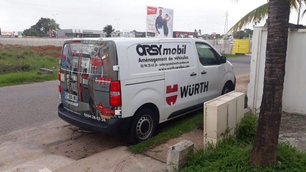 Camionette ORSYmobil chez Würth en Guyane