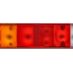 Bloc optique à 7 chambres 24 V - Rectangulaire, Gauche, Fiche compacte IVECO, Ampoule, 1 pcs
