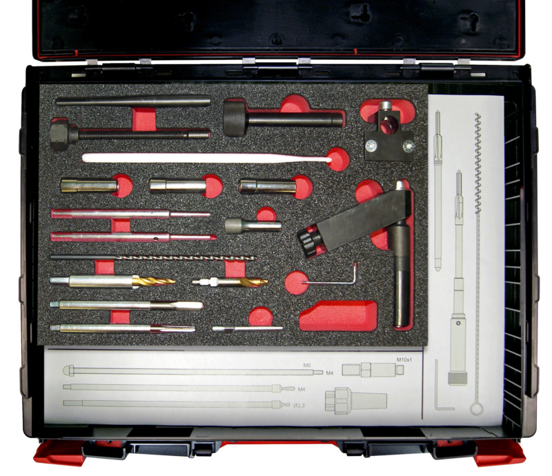 Kit extracteur universel d'électrodes de bougies de préchauffage : M10 x  1/M10 x 1,25 – M9 – M8 Universel - Würth Caraïbes / Outre-Mer