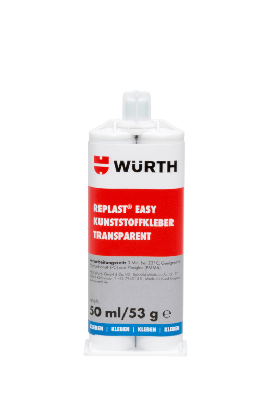 Colle pour plastique REPLAST® Easy, transparent - Würth Caraïbes