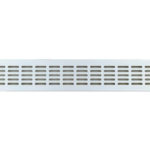 Grille de ventilation - 80 mm, 400 mm, Couleur argent, Mat, 1 pcs