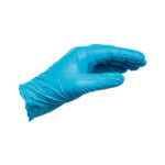 Gant jetable nitrile Bleu non poudré - M, Bleu, Nitrile, Non poudré, 100 pcs