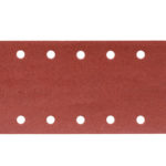 Bandes de papier abrasif à sec, bois KP perfect - 115 mm x 228 mm, 10 trous, P120, Barrette, 50 pcs