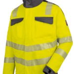 Veste haute visibilité fluo, classe 3 - Jaune. Anthracite, S, 74 % polyester. 22 % coton. 4 % élasthanne, 1 pcs