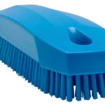 Brosse à main/brosse à ongles S, poils durs - Bleu, Polypropylène. acier inoxydable, Polyester, 130 mm, 1 pcs