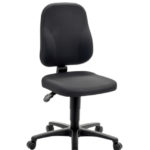 Siège de travail pivotant BASIC avec revêtement Supertec - Non, Oui, Noir, 450-600 mm, 1 pcs