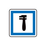 Panneaux de type CE - CE28, RA1/A, Bleu. Blanc, 350 mm, 1 pcs