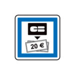 Panneaux de type CE - CE25, RA1/A, Bleu. Blanc, 350 mm, 1 pcs