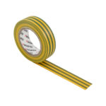 Ruban isolant électrique - Jaune/vert, 15 mm, 10 m, 0.15 mm, 1 pcs