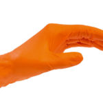 Gant jetable nitrile grip - XL, Orange, Nitrile, Non poudré, 50 pcs