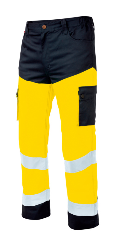 Pantalon de travail Würth MODYF haute-visibilité jaune/marine