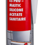 Mastic silicone acétate sanitaire E5 PRO - Transparent, 0.98 g/cm³ / à 25°C, 310 ml, Acétate, 1 pcs/25 pcs