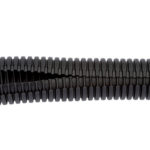 Gaine annelé fendue - 4.5 mm, 7.1 mm, 4.7 mm, Noir, 100 m