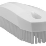 Brosse à main/brosse à ongles S, poils durs - Blanc, Polypropylène. acier inoxydable, Polyester, 130 mm, 1 pcs