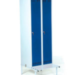 Armoires vestiaires Multicase L - 700 x 550 x 1920 mm, 45 kg, Gris clair RAL 7035, Bleu gentiane RAL 5010, 1 pcs