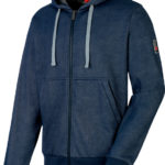 Sweat-shirt en denim - Bleu jean, M, 62 % polyester. 35 % coton. 3 % élasthanne, 1 pcs