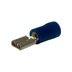 Cosse électrique à sertir, cosse plate femelle - 1.5-2.5 mm², Bleu, 8.2x0.8mm, -15 à 75 °C, 50 pcs