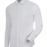 Chemise homme Elégant - S, Blanc, 97% coton. 3% élasthanne, 1 pcs