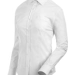 Chemise femme Elégant - S, Blanc, 97% coton. 3% élasthanne, 1 pcs