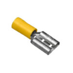 Cosse électrique à sertir, cosse plate femelle - 4-6 mm², Jaune, 9.5x1.2mm, -15 à 75 °C, 50 pcs