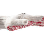 Gants tricotés épais en polyamide/coton - 10, 7, Polyamide/coton, Points PVC, 6 pcs
