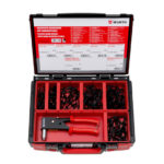 Assortiment de rivets aveugles en plastique - 151 PCS, Polyoxyméthylène - POM, Brut, Polyamide - PA, 1 pcs