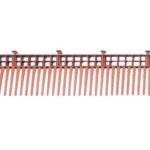 Grille de ventilation d'avant-toit avec peigne - 90 mm, 1000 mm, Rouge brique, Polypropylène - PP, 50 m