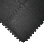 Tapis antifatigue Premium, conception fermée - Carrelage, 900 x 900 x 16 mm, Noir, Caoutchouc, 1 pcs