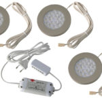 Kit 3 spots ER et EQ - LED + transformateur - 24 V/CC, 1.2 W, 72 mm, 72 mm, 1 pcs