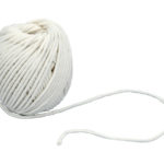 Cordeau tressé coton - 62 m, 1.5 mm, Blanc, Coton, 1 pcs