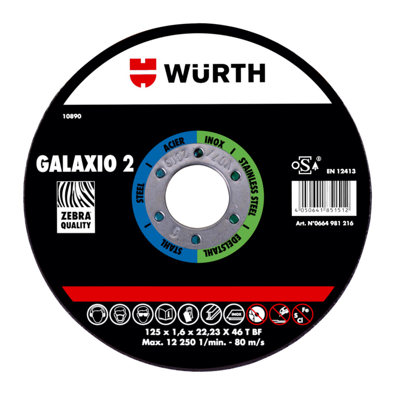 Disque à tronçonner métal 230 mm - WURTH