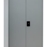 Armoire d'atelier simple 1,80 m - 80 x 40 x 180 cm, Sans boîtes, Gris, Acier. inoxydable, 1 pcs