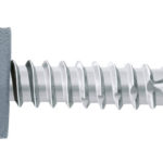 Vis de bardage autoperceuse à tête cylindrique bombée, rondelle d'étanchéité en acier inoxydable et empreinte AW piasta® - Bimétal, Ecaille de zinc, Acier inoxydable A2, Brut, 500 pcs