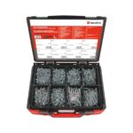 Assortiment de vis à bois aggloméré ASSY® 4 à tête fraisée - Acier, Zinc. épaisseur du revêtement 5 µm. bleuté à bleuté irisé. brillant, 1222 PCS, Oui, 1 pcs