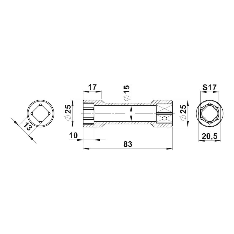 Extracteur d'écrou 1/2 pouce, JAW - Würth Caraïbes / Outre-Mer