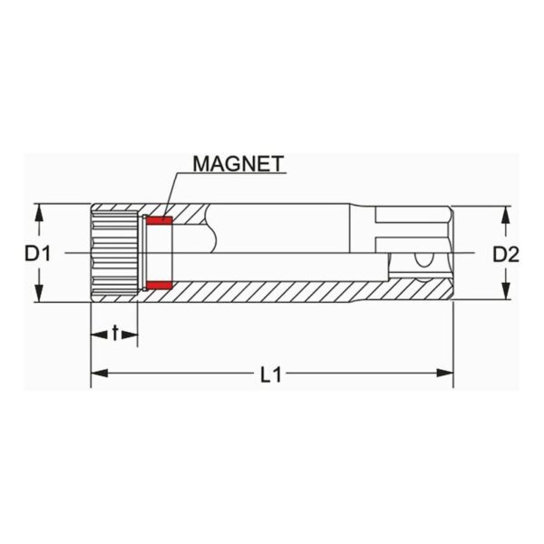 Douille pour bougie d'allumage 3/8 pouce - Würth Caraïbes / Outre-Mer