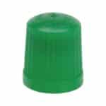 Bouchon de valve en plastique, vert avec joint - Plastique, Avec joint collé