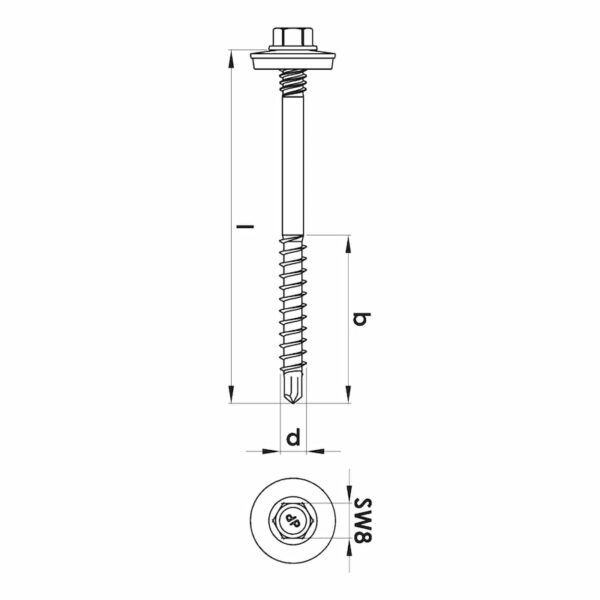 Vis autoperceuse de bardage piasta® pour fixation de panneaux sandwich Sandwich piasta® – Image 2