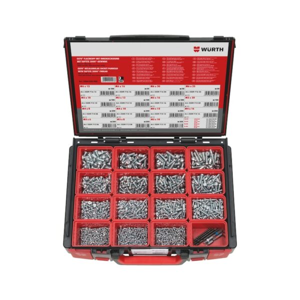 Assortiment de vis autoformeuses, tête plate