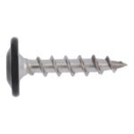Vis pour appui de fenêtre à tête cylindrique bombée et embase - 20 mm, 2.4 mm, Noir foncé RAL 9005, CS