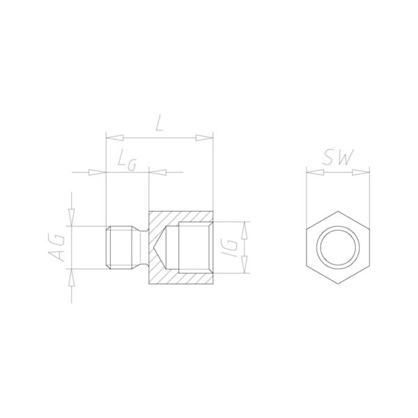 Adaptateur fileté Pour colliers de fixation – Image 2
