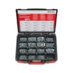 Vis autoformeuses, tête fraisée, assortiment - DIN 7500-1, Acier, Zinc. épaisseur du revêtement 5 µm, bleuté à bleuté irisé, brillant