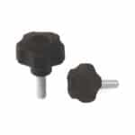 Molette forme étoilée avec filetage mâle - 11 mm, 28 mm, 20 mm