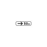Panonceaux de type M - 350 mm, 150 mm, M3b3, Noir. Blanc