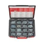 ISO 7380-1 acier 010.9 zn gal. A2K 1 000 pcs Sysko - ISO 7380-1, Acier, 10.9, Zinc. épaisseur du revêtement 5 µm, bleuté à bleuté irisé, brillant