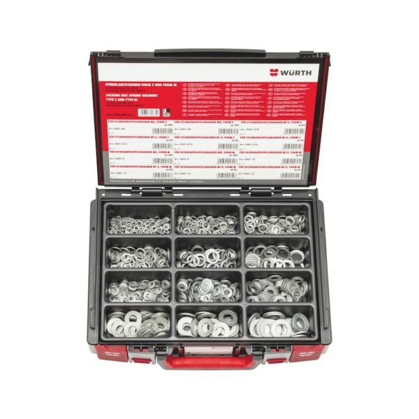 Assortiment de rondelles striées forme Z/forme M
