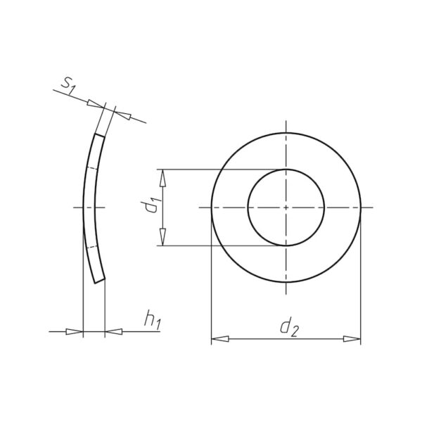 Rondelle élastique, cannelée, forme A Type A – Image 2