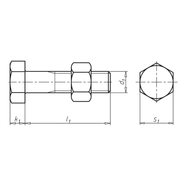 Vis tête hexagonale à filetage partiel – Image 2