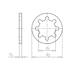 DIN6797 acier zinc lamellaire, formeJZ